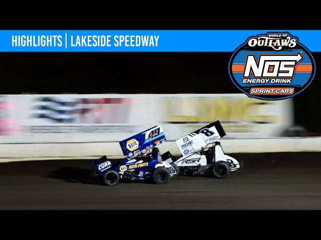 World of Outlaws NOS Energy Drink Sprint Cars Lakeside Speedway, October 22, 2021 | HIGHLIGHTS