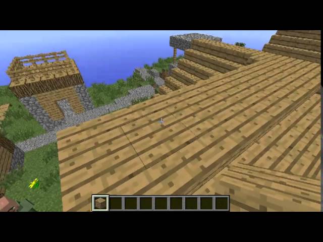 Minecraft - A Seed with A Crazy Village, and a Whitch Hut!