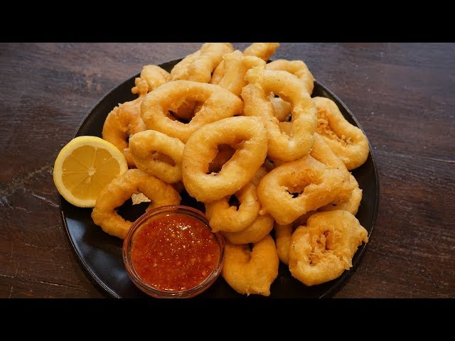 Crispy Squid Rings with Hot Dipping Sauce - Morgane Recipes