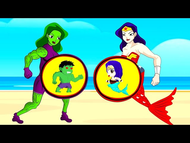NEW Evolution Of She HULK Pregnant vs The Little Mermaid Pregnant | Animation Skill