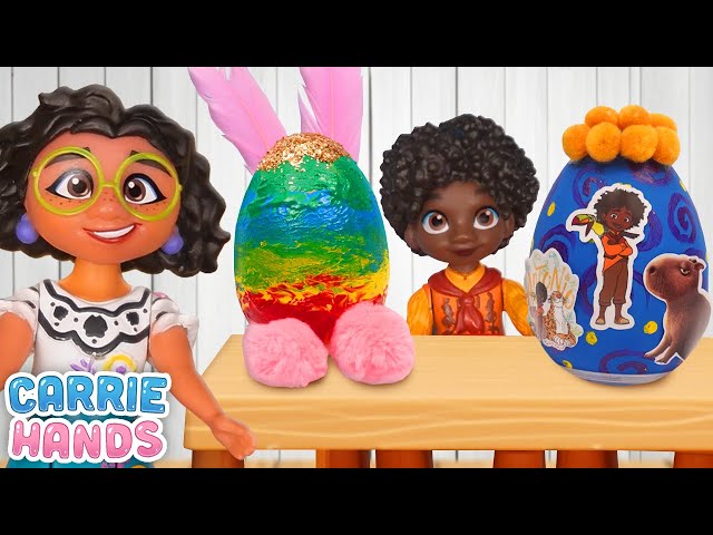 Disney Encanto Mirabel & Isabela Decorate DIY Colourful Cardboard Eggs 🎨🥚 | Craft Videos For Kids