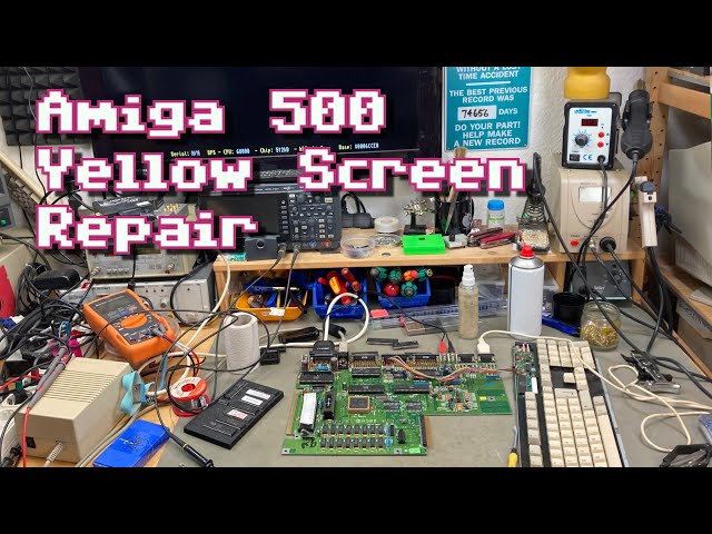 Amiga 500 Rev. 5 Yellow Screen Repair