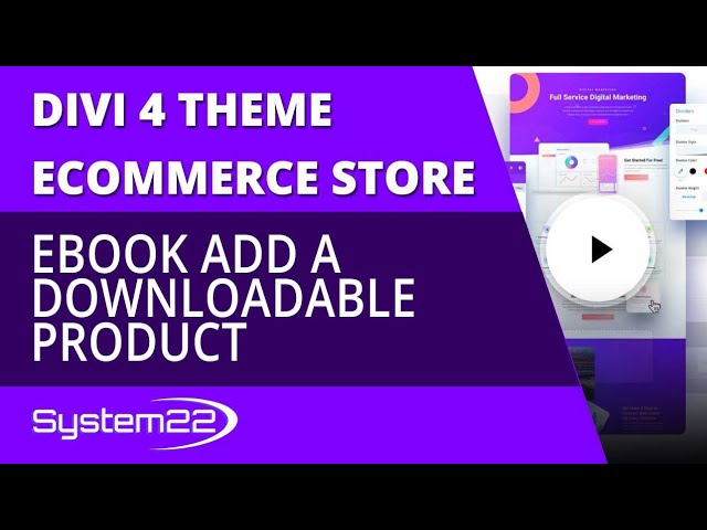 Divi 4 Ecommerce Ebook Add A Downloadable Product 👍