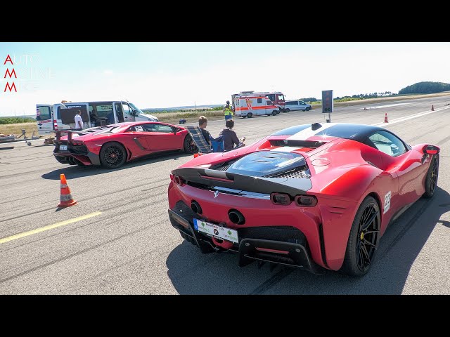1000HP Ferrari SF90 Stradale vs Lamborghini Aventador SV