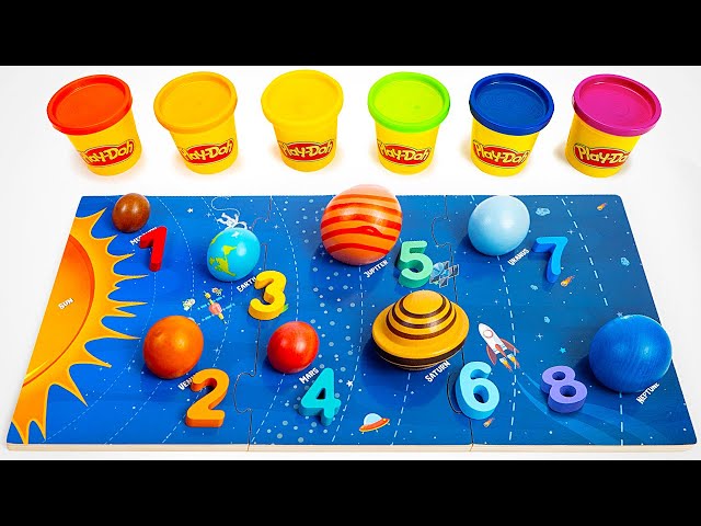 Learning 8 Planets + Counting for Kids and Toddlers | Best Toy Learning Video