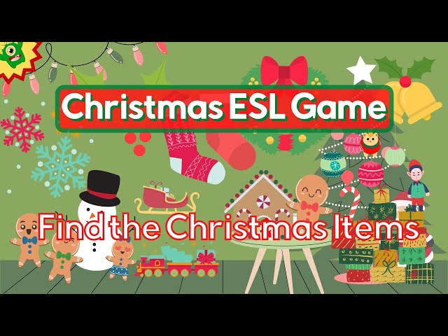Christmas Vocabulary | Where's the Xmas Item? It's hiding somewhere | Fun Christmas ESL Game