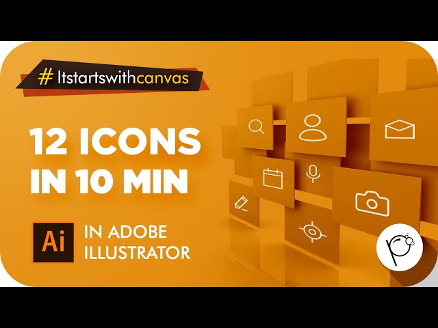 How to design outline Icons in Adobe Illustrator | #itstartswithcanvas #pelfizz #Adobeillustrator