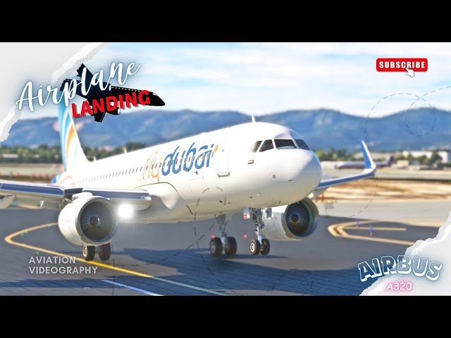 CRASH BIG Plane Flight Landing!! Fly Dubai Airbus A320 Landing at El Prat Airport