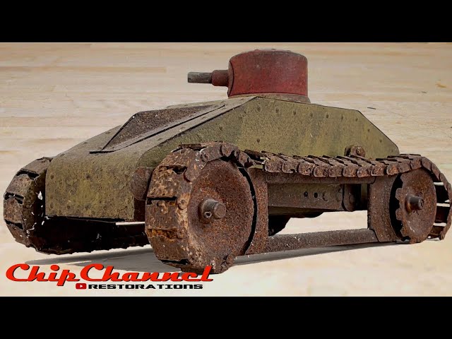 1918 Structo Wind Up Tank Restoration Motorized Army Tank Toy Rare Antique clockwork