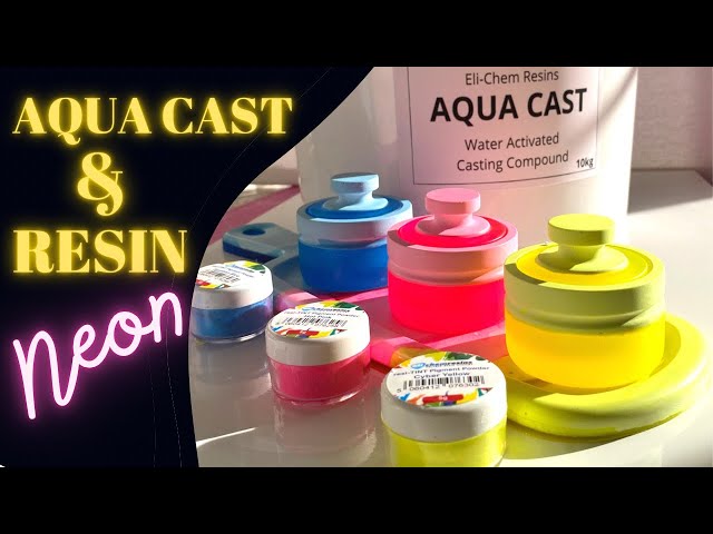 Aqua Cast Poured with Epoxy Resin & Oh Those Neon Pigments!❤️🤩