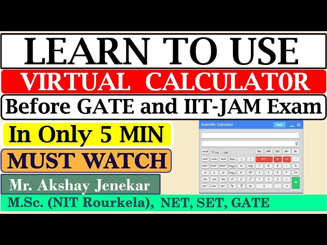 How to use Virtual Scientific Calculator for GATE ? | Learn Easily in only 5 Minutes | IIT-JAM Exam