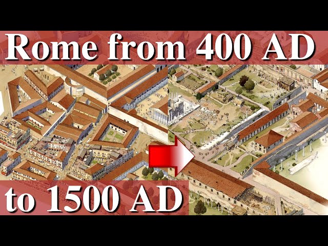 What would you have seen during Rome's transformation from its Peak to the Middle Ages?