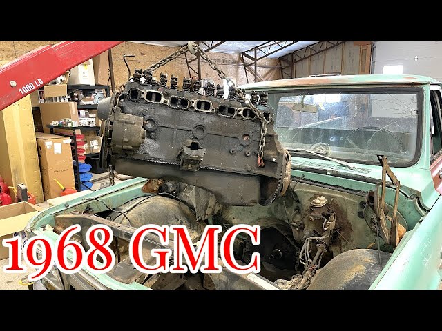 Pulling the Tired Engine - 1968 GMC