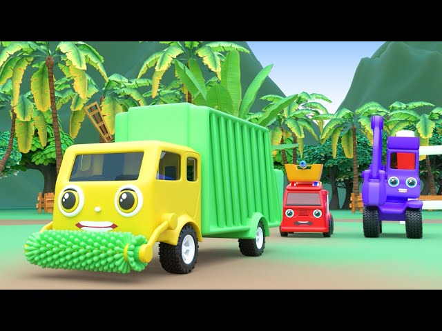 Head Shoulders Knees & Toes Dance Party - Fun Cars Cartoon for Kids - Exercise Song For Kids