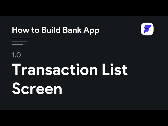 Build Transaction List (Actual) in FlutterFlow