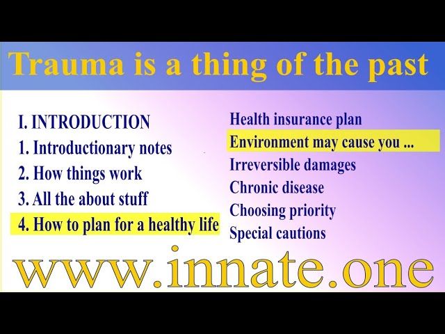 #24 External factors — Trauma is a thing of the past — Environment may cause you health problems