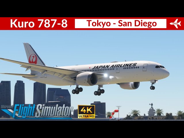 [MSFS] Kuro 787-8 Japan Airlines | Tokyo to San Diego | Full Flight | 4K Ultra HD