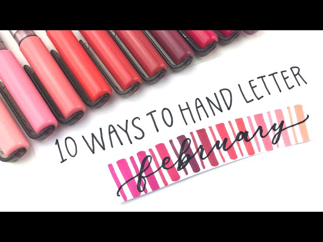 Hand Lettering February in 10 Lettering Styles | For Your Bullet Journal or Planner