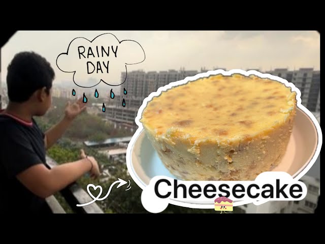 Rainy Summer Day At Home || Cheese Cake Recipe 🧀