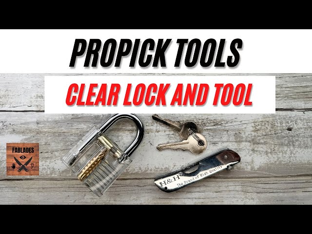 How to pick a lock with ProPickTools Clear Lock and Swiss Army Muti Tool. Fablades Full Review
