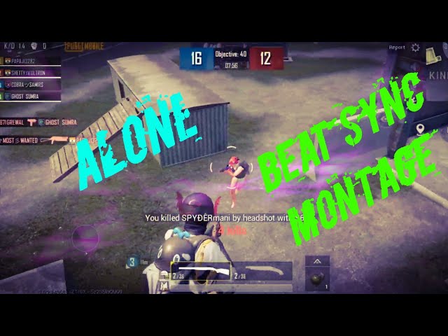 ALONE BEAT SYNC MONTAGE |PUBG MOBILE |INDIAN EAGLE