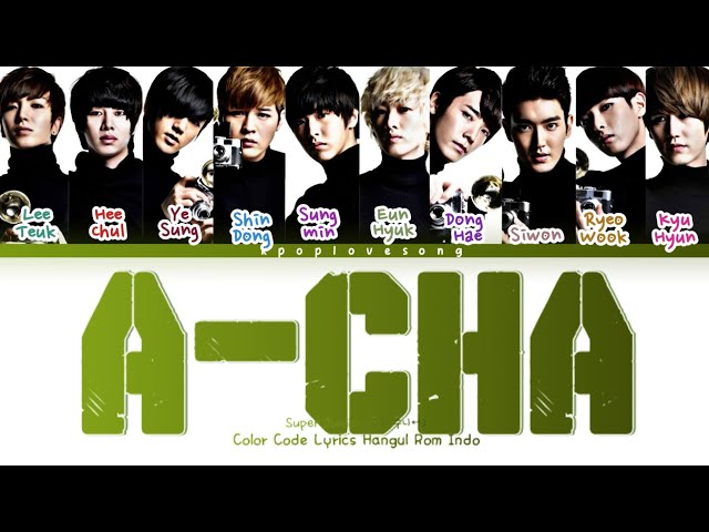 Super Junior (슈퍼 주니어) A-CHA Color Code Lyrics Hangul Rom INDO TRANS