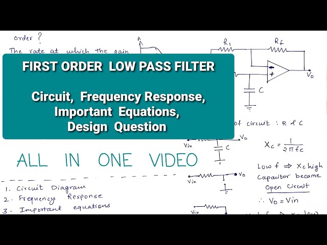 First Order Low Pass Butterworth Filter | LPF USING OP-AMP | Hindi