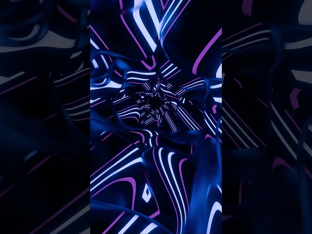 #shorts #abstract #background Video 4k VJ #loop NEON Pink Blue Metallic Tunnel Screensaver Visual