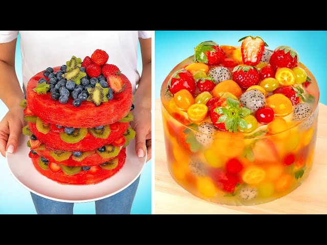 Cool Fruity Desserts Tutorial || Watermelon Treats And Jelly Cheesecake