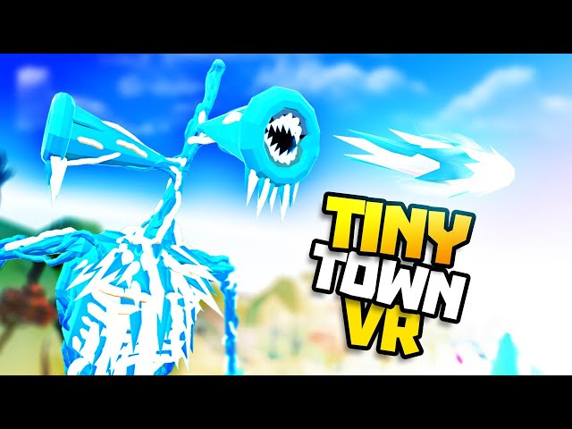 ICE Siren Head came from Space to Defeat FIRE Siren Head! - Tiny Town VR