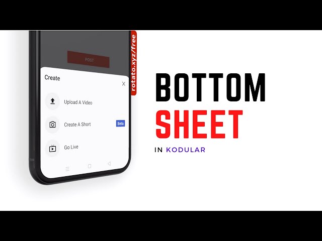How to make bottom sheet like youtube on kodular || Pixel Editor || Kodular