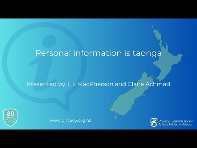 Privacy is taonga
