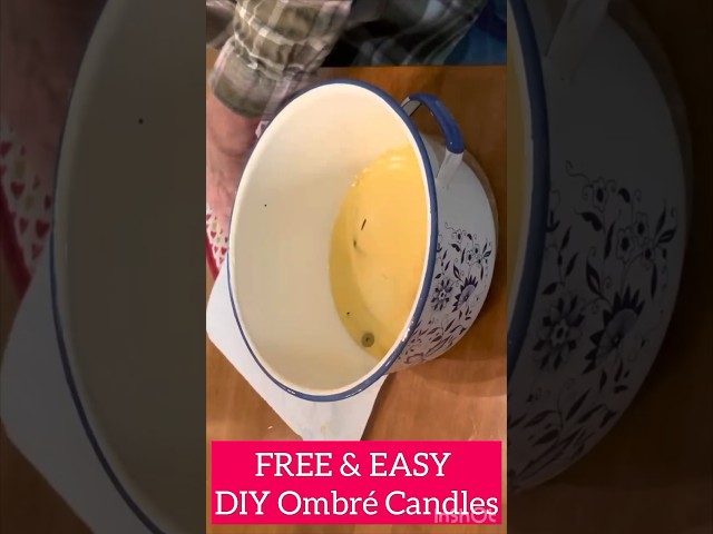 Free & Easy DIY Your Own Custom Ombré Candles! #shortsyoutube