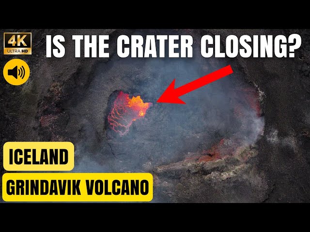 Lava Is Still Bubbling Under Cauldron Crust! Is The Crater Closing?Drone Close-Up/Overview May5,2024