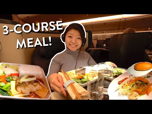 China Airlines BUSINESS CLASS FOOD Review ✈️ Taipei to JFK New York
