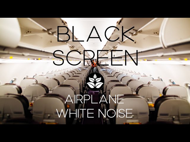 Airplane white noise (no ads) for Sleeping, Studying or Focus. BLACK SCREEN Audio Relax. ASMR