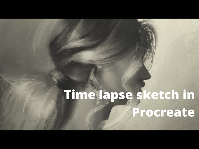 Time lapse. Sketching hair in Procreate