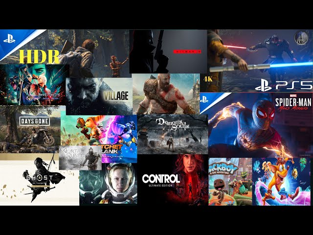 Best PlayStation 5 videogames. (4k) HDR