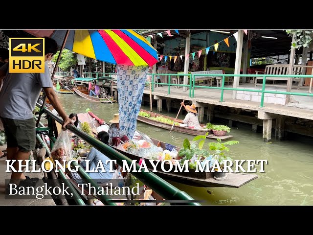 4K HDR| Walking tour Khlong Lat Mayom Floating Market| June 2022|​ ตลาดคลองลัดมะยม |Bangkok|Thailand
