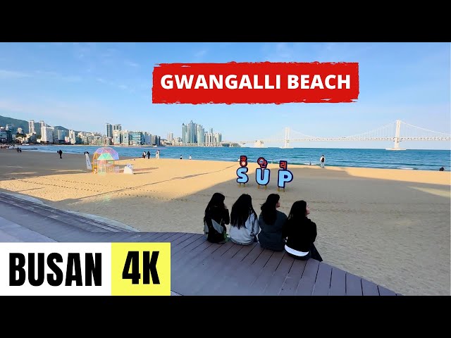 BUSAN, SOUTH KOREA 🇰🇷 [4K] Gwangalli Beach — 1 HOUR Walking Tour — MAY 2024