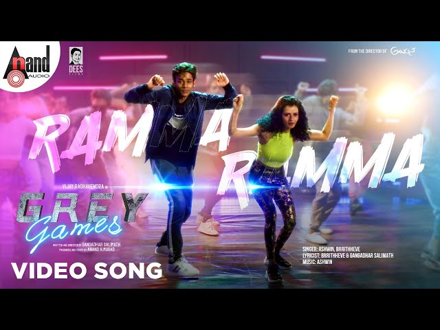 Ramma 4K Video Song | Grey Games | Jai & Ishita | Ashwin | Gangadhar Salimath #anandaudio