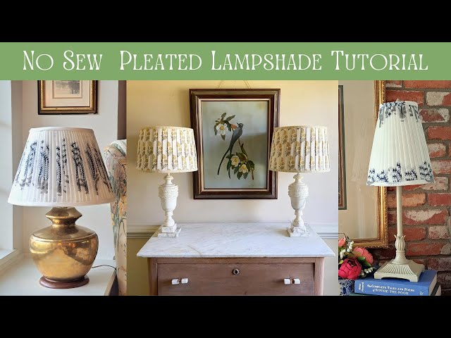 No Sew Pleated Lampshade Tutorial Home Decorating DIY