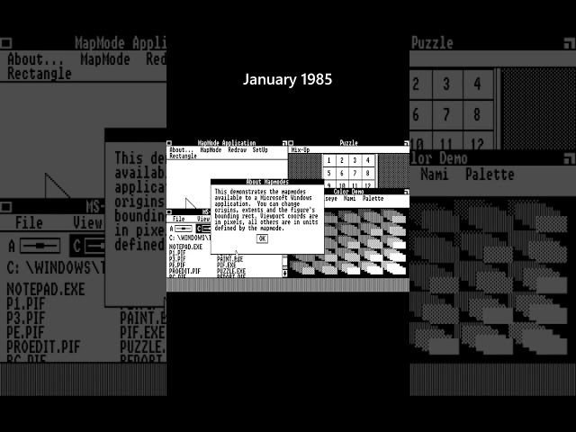 Windows 1.0 Evolution (Sep 1983 - Nov 1985)