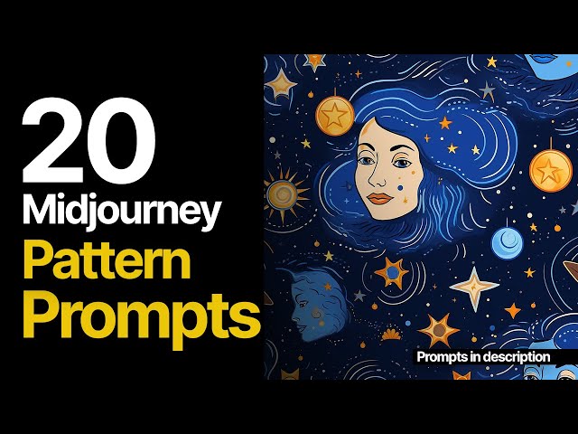 20 Midjourney Pattern Prompts (Prompts in description)