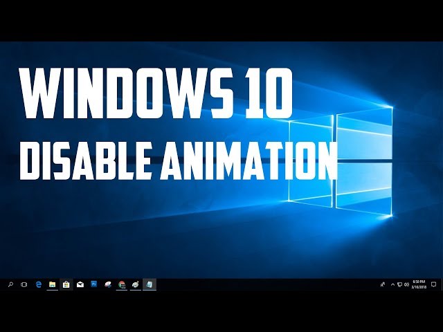 How To Disable Windows 10 Minimize and Maximize Animation