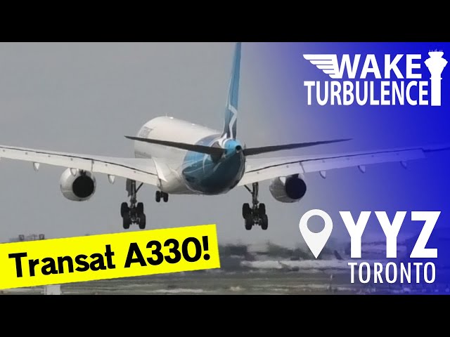 Air Transat Airbus A330 Lands in Toronto from Gatwick