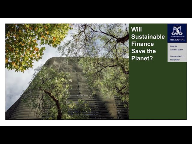 Will sustainable finance save the planet?