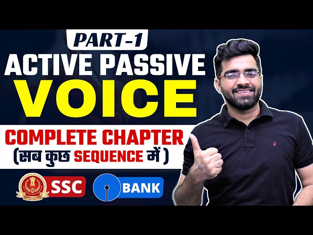 (Part -1) Active Passive Voice | Complete Chapter | English Grammar For SSC & Bank | Tarun Grover