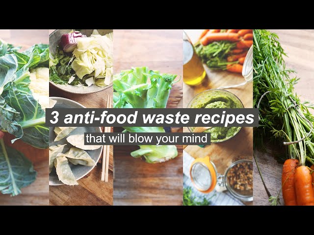 3 RECIPES THAT TURNS GARBAGE INTO GOLD // carrot tops, broccoli stem & cauliflower leaves