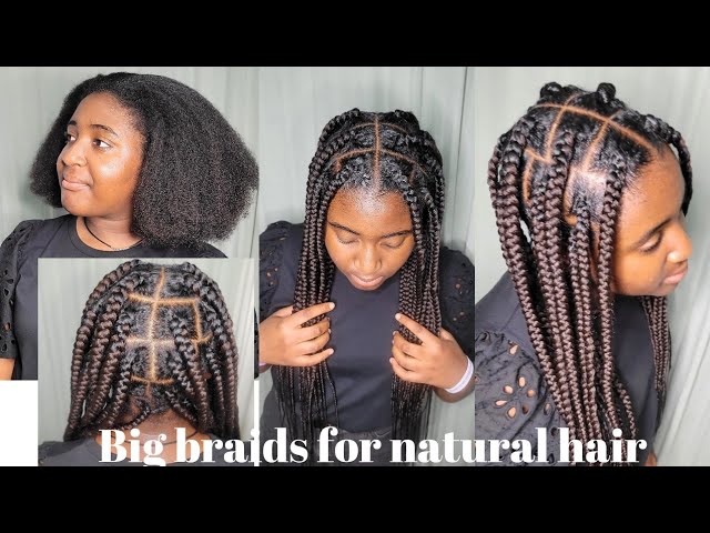 protective hairstyle on thick full natural hair